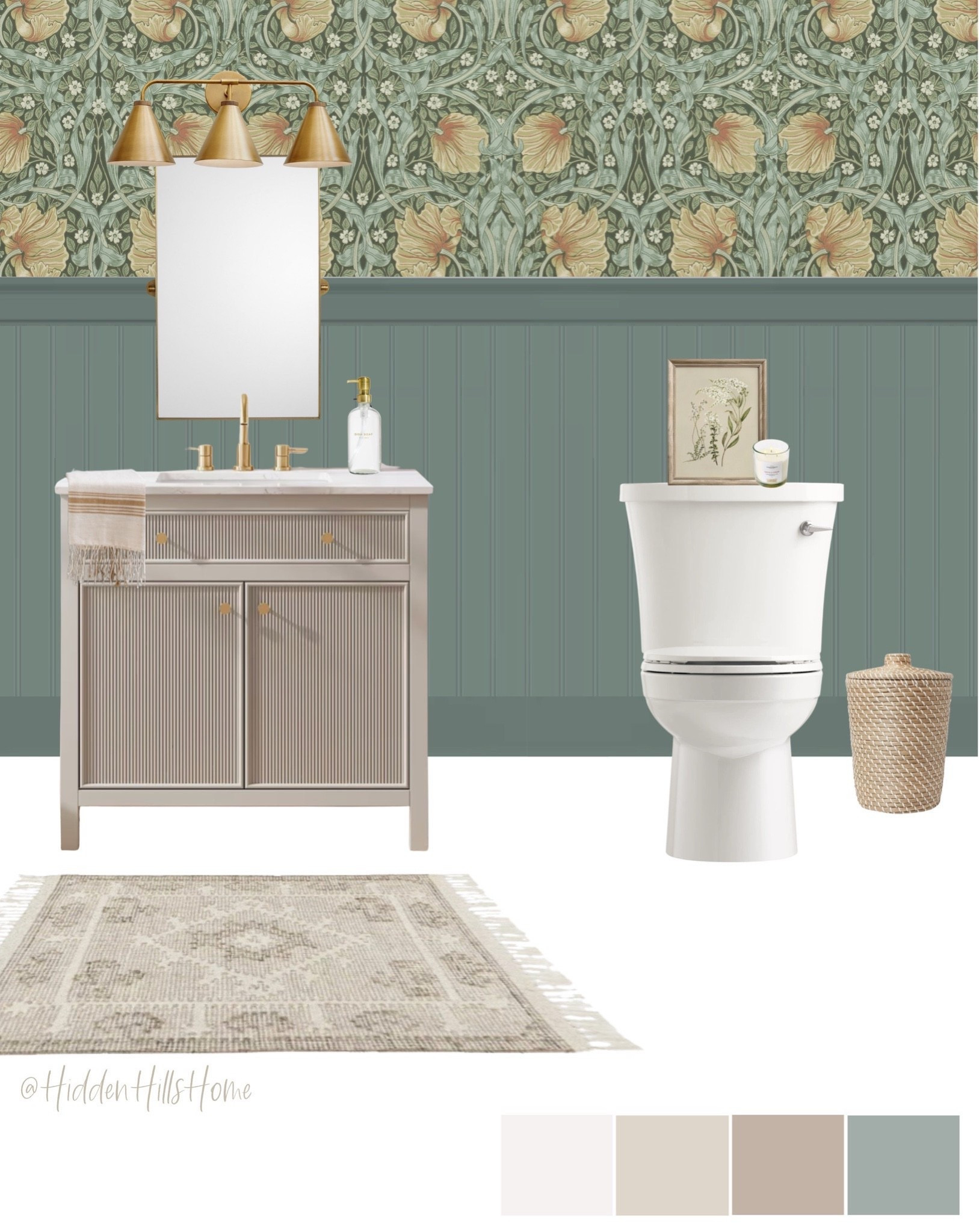 Bathroom Decor, bathroom mood board, powder bathroom wallpaper #bathroom

#LTKHome #LTKSaleAlert