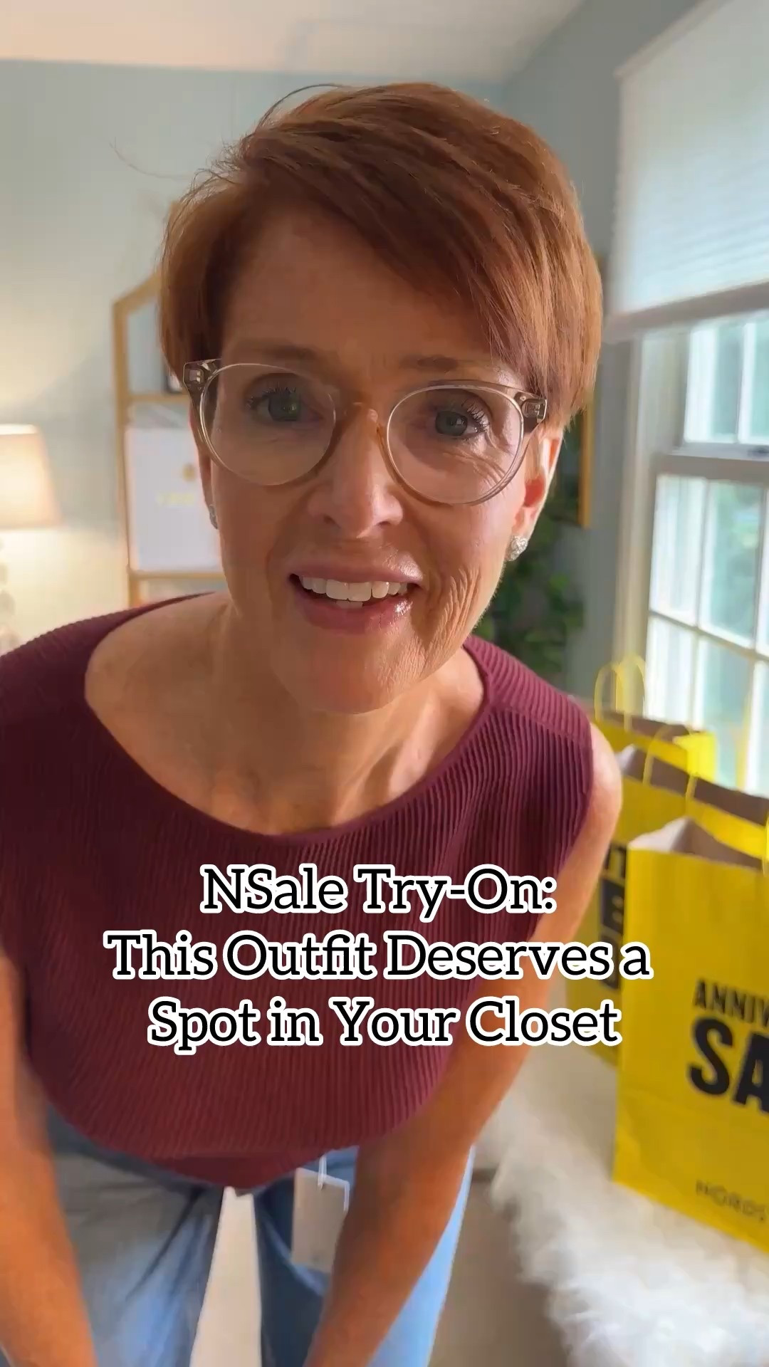 Nordstrom Try-On, Fall Outfit Inspo! 

Sharing a chic Nordstrom try-on from the Anniversary Sale—this outfit is a must-see! In this video, I’m styling a fitted burgundy sleeveless ribbed knit top with a pair of light wash wide-leg jeans—both finds from my in-store Nordstrom haul. Perfect for effortless summer-to-fall transition style, especially for women over 40 who love timeless, flattering pieces. This is part of my 8-part NSale try-on series!
 Nordstrom try on, NSale outfit ideas, fall outfit inspo, wide leg jeans, over 40 fashion, summer to fall style
 #nsale2025 #nordstromtryon #over40style #shorts #viralshorts


Nordstrom Try-On, Fall Outfit Inspo! #shorts, Nordstrom Anniversary Sale try on, NSale 2025, a tall drink of style, over 40 fashion, wide leg jeans outfit, rib knit sleeveless top, classic summer to fall outfit, Nordstrom style series


#LTKStyleTip #LTKSaleAlert #LTKOver40