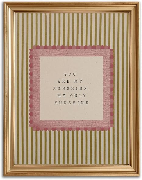 Kids Nursery Wall Art Vintage Nursery Wall Decor Poster You Are My Sunshine Canvas Prints Neutral... | Amazon (US)