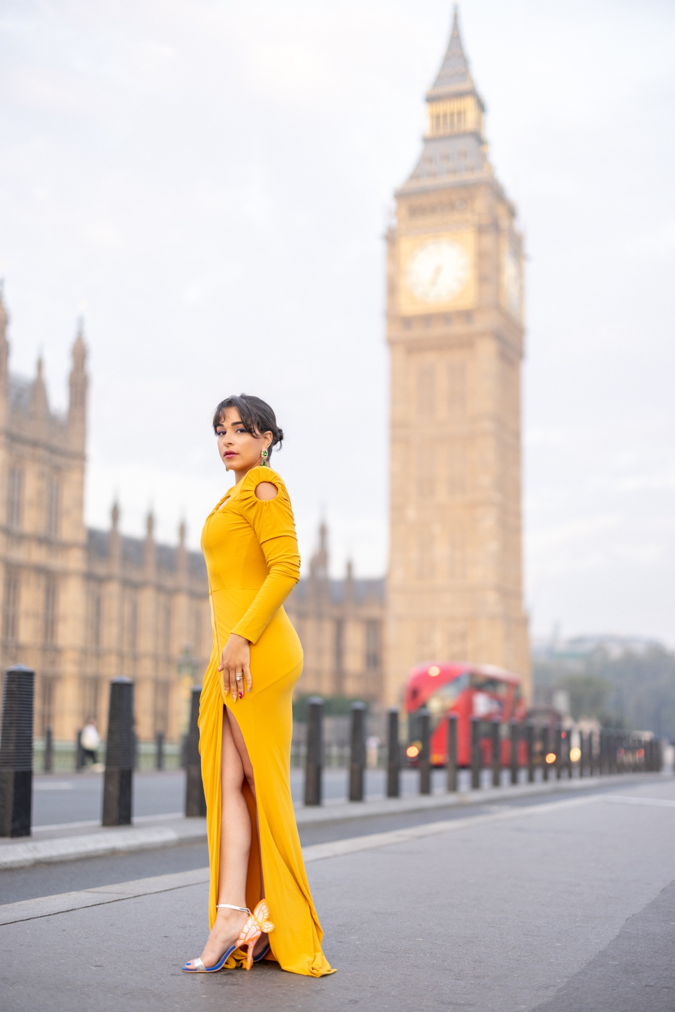 One of the more Simpler gowns I have worn, But so bold && Such a statement in front of Big Ben! 
•
Shop this look && Follow me on Instagram at @nardinemarie for more Colorful Style finds! 

#LTKstyletip #LTKtravel #LTKeurope