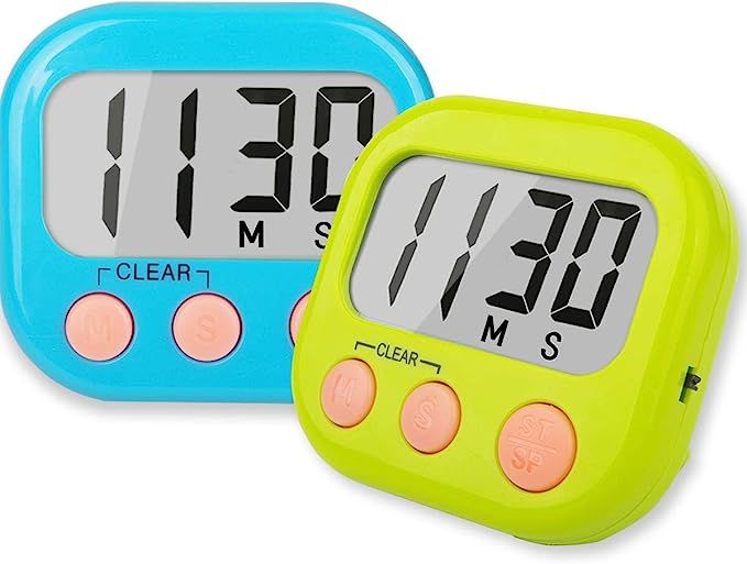 Classroom Timers for Teachers Kids Large Magnetic Digital Timer 2 Pack | Amazon (US)