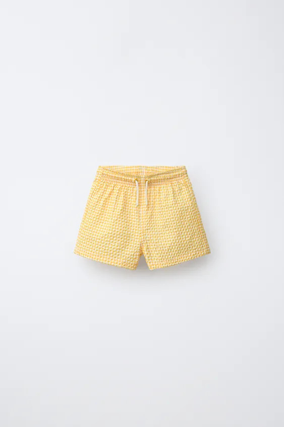 2-6 YEARS/ GINGHAM SWIM SHORTS | Zara US