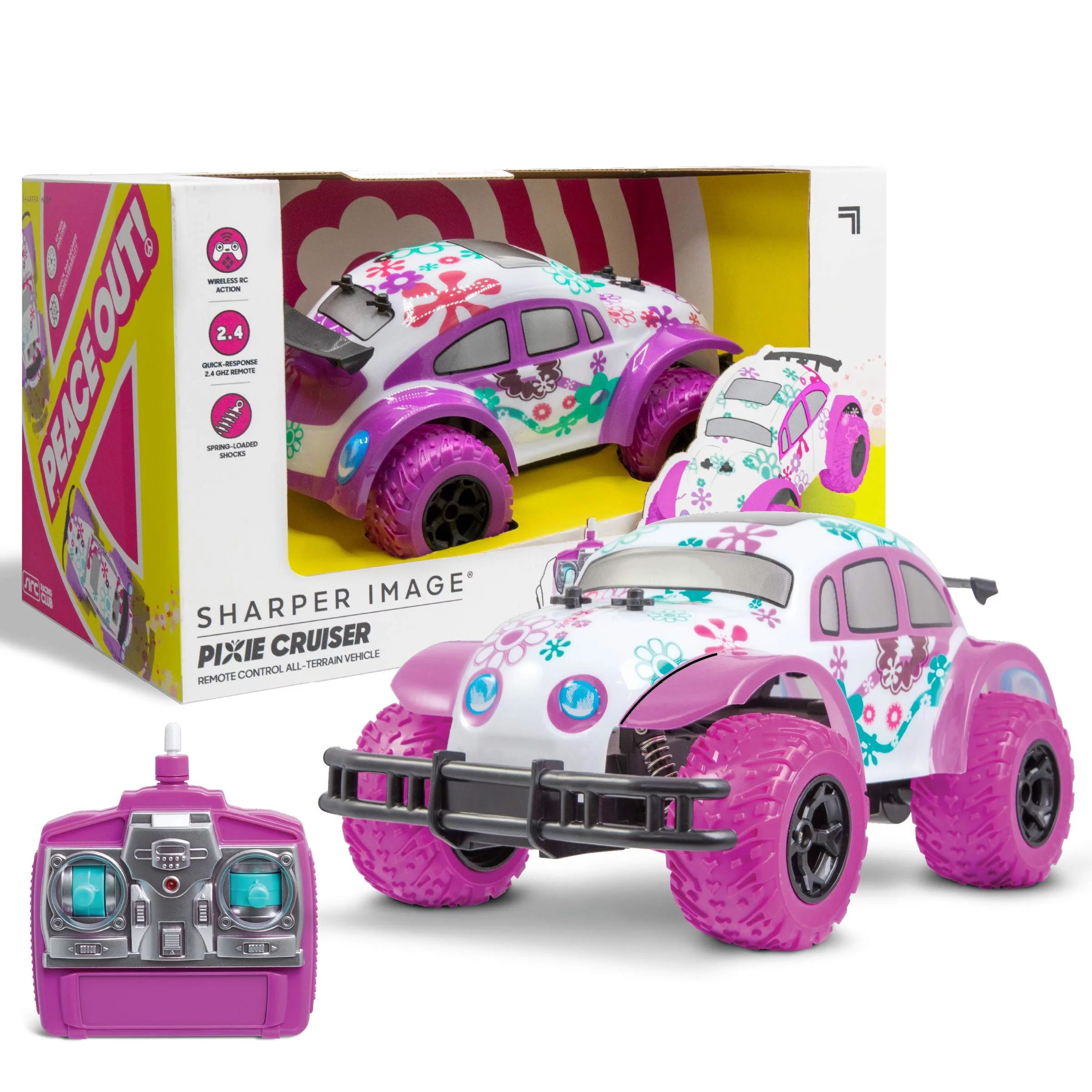 Sharper Image® Pixie Cruiser Pink and RC Remote Control Car, Pink & White Floral | Walmart (US)