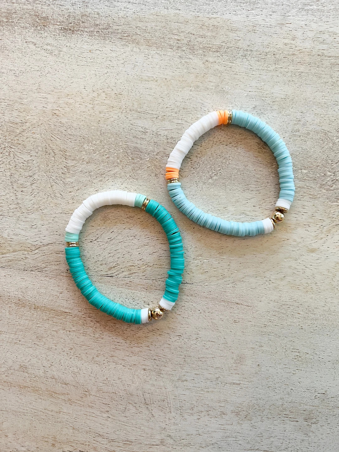 Heishi Bead Colored Bead Bracelet l Stackable Bracelets | Stretchy Bracelet l Heishi Beads | Brac... | Etsy (US)