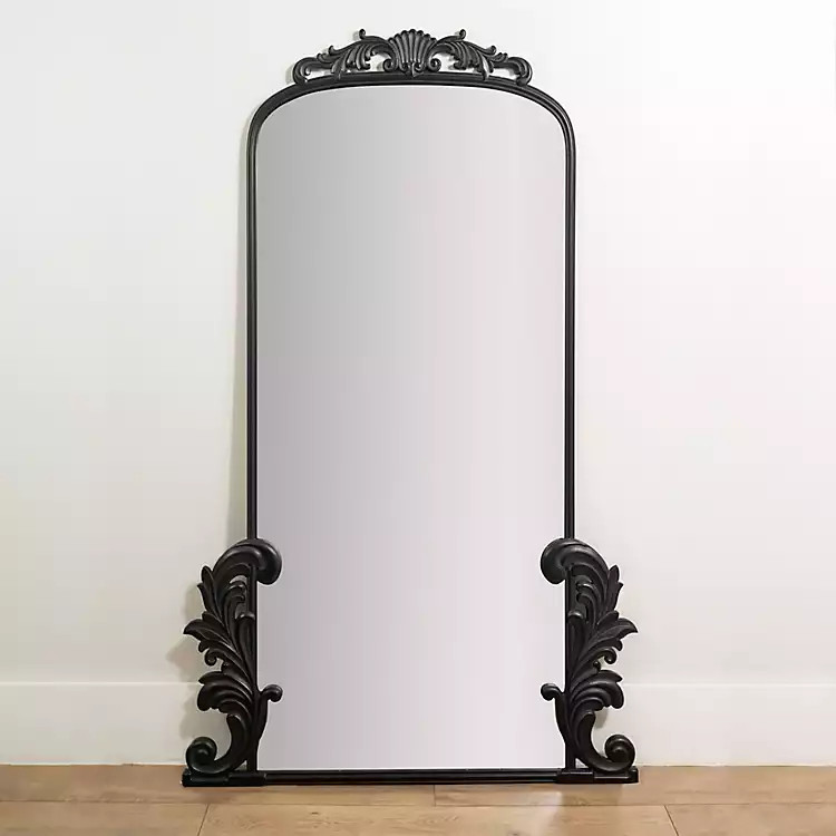 Black Ornate Scroll Bordeaux Wood Mirror | Kirkland's Home