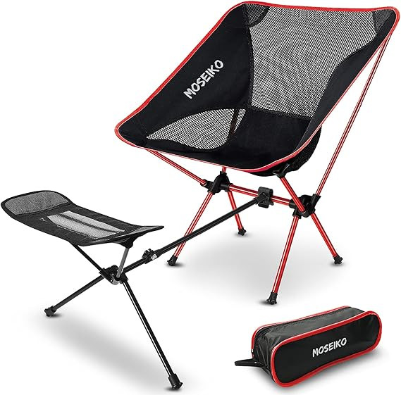 MOSEIKO Outdoor Ultralight Portable Folding Camping Chairs with Retractable Footrest,Chairs with ... | Amazon (US)