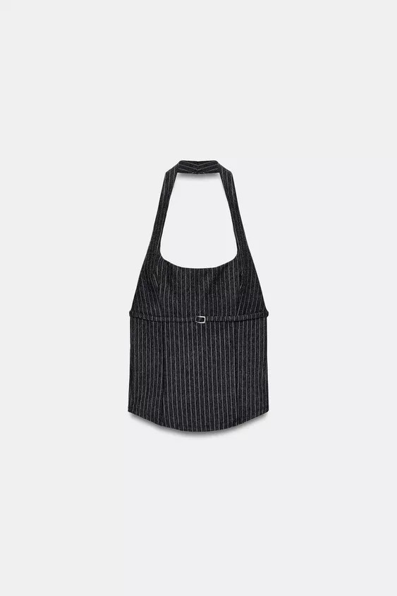 INTERLOCK HALTER TOP | Zara UK