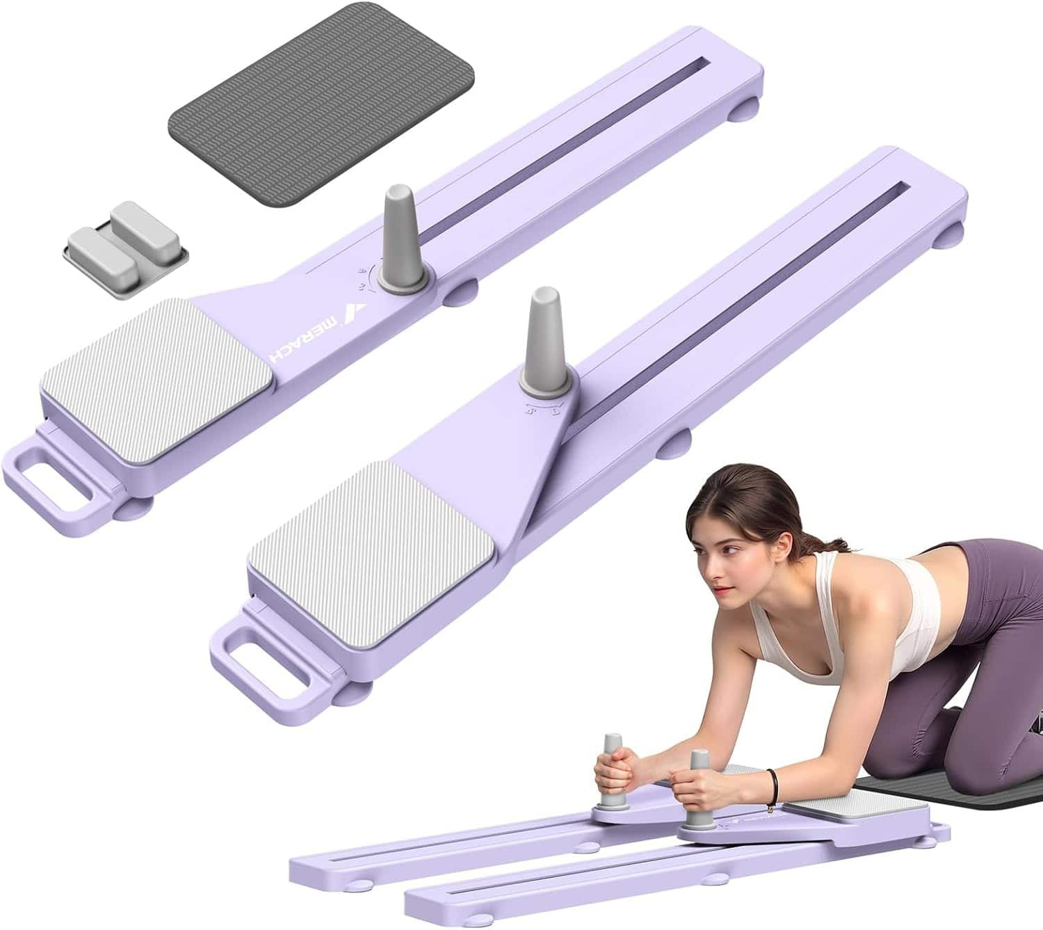 MERACH - Pilates Board, Multifunctional Abdominal Plate, Detachable Ab Trainer Machine with Anti-Slip and Quiet Design - Purple | Best Buy U.S.