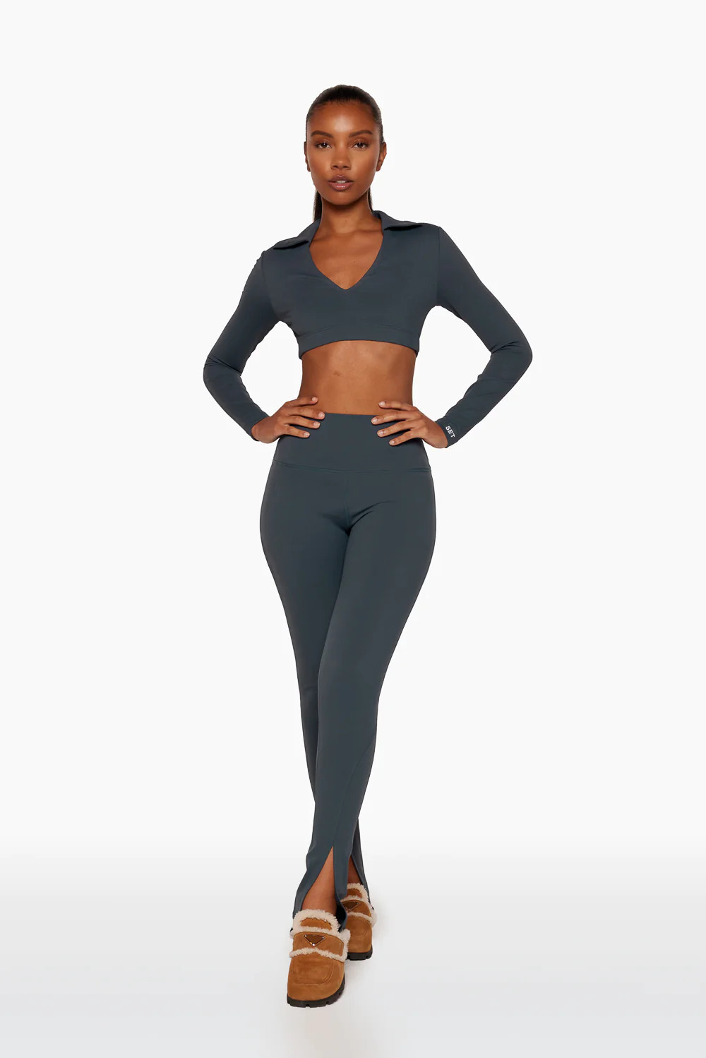 LUXFORM® FRONT SLIT LEGGINGS - INK | SET Active