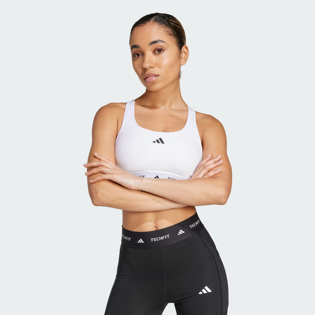 adidas Techfit Bra White M - Womens Basketball Sports Bras | adidas (US)