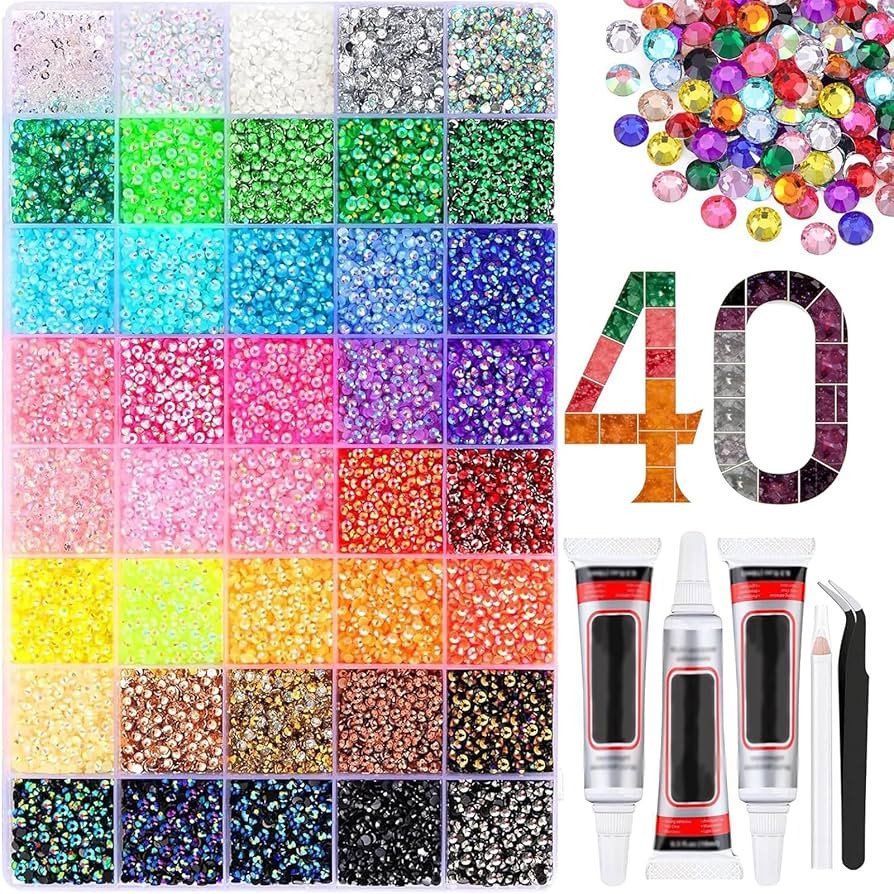 Bedazzler Kit with Rhinestones,Rhinestones for Bedazzling,Colorful DIY Resin Rhinestone Kit,Multi... | Amazon (US)