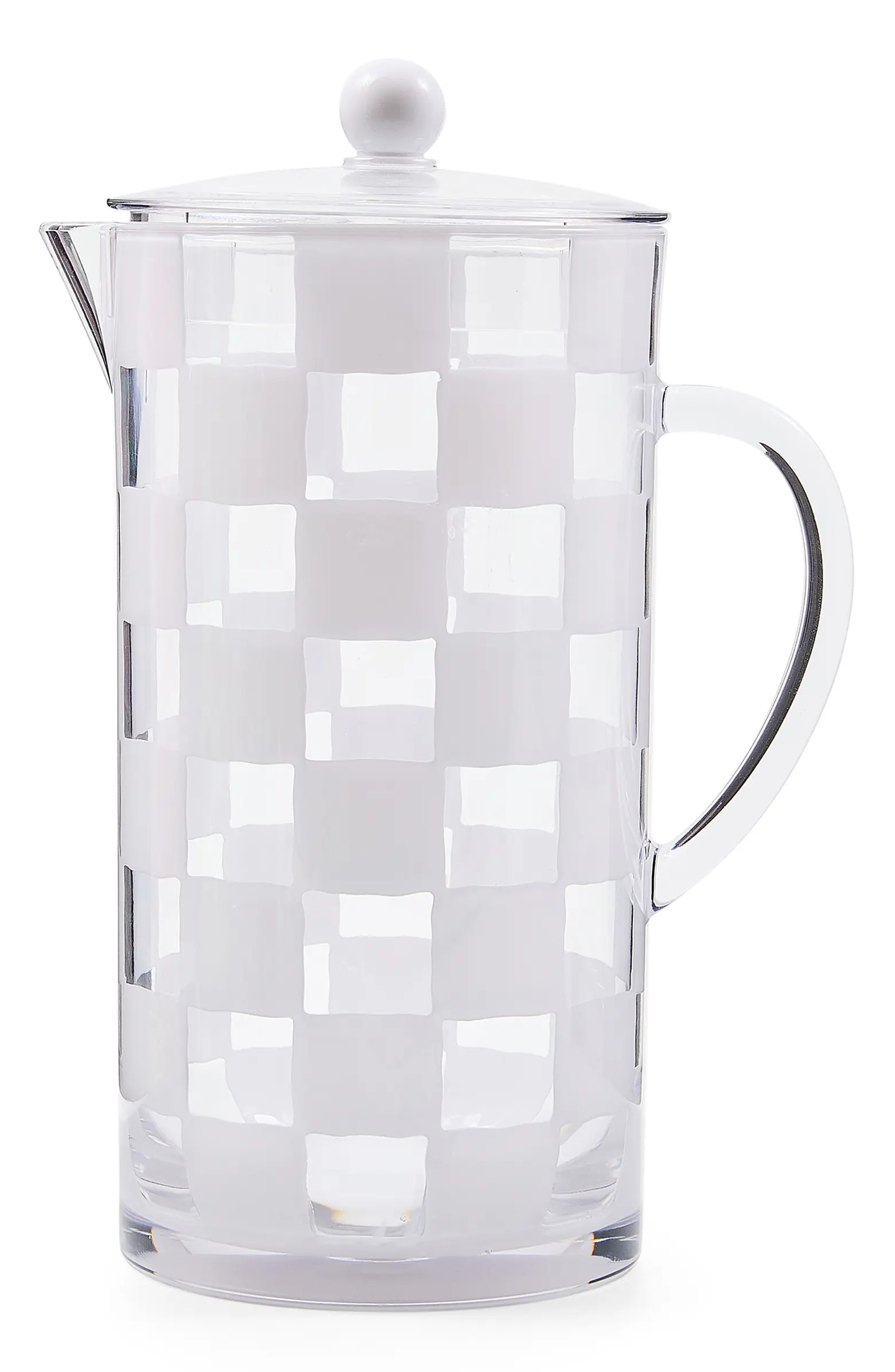 MACKENZIE CHILDS White Check Acrylic Pitcher | Nordstrom | Nordstrom