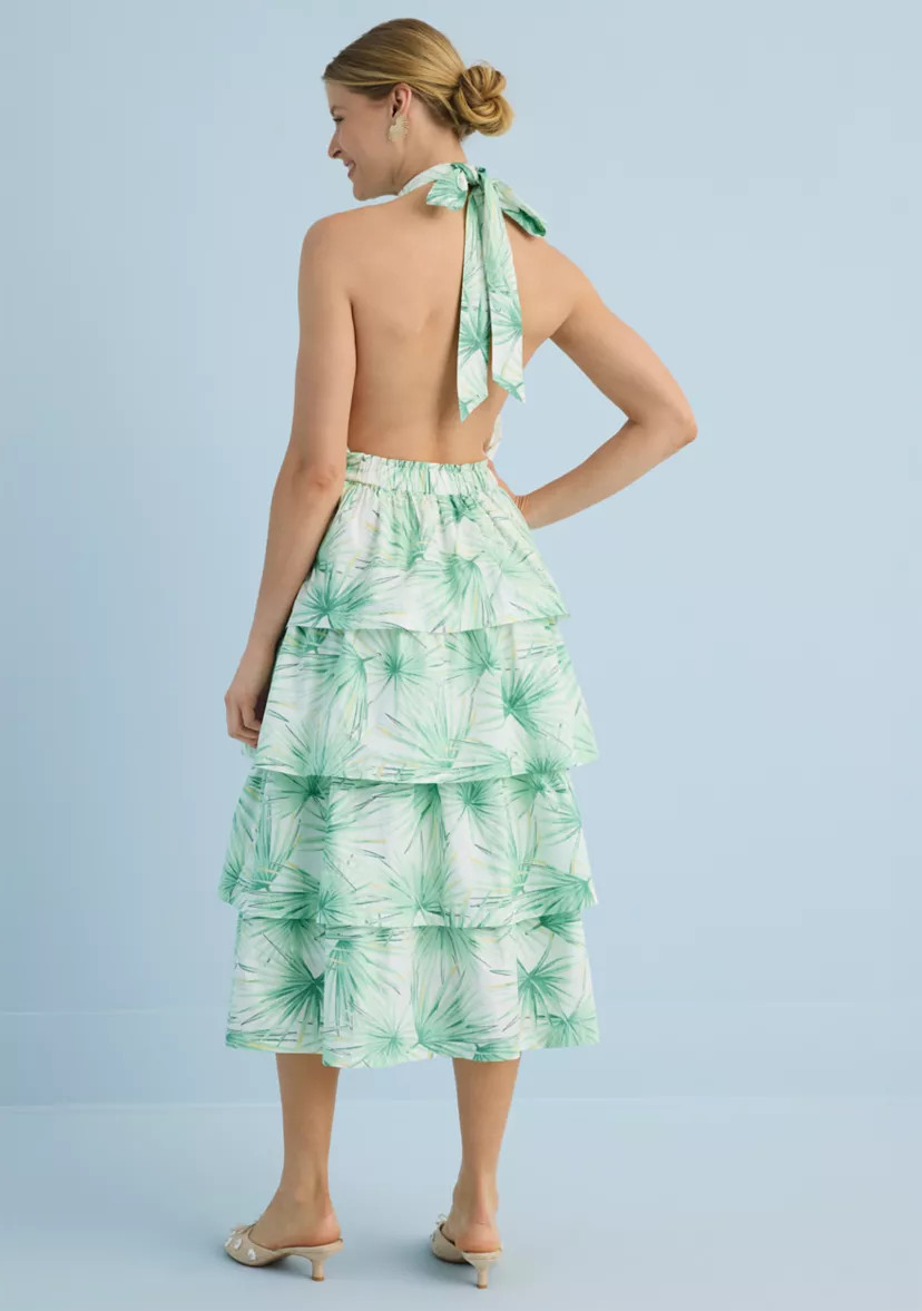 Sewing Down South x Crown & Ivy™ Haley Twist Neck Tiered Midi Dress | Belk