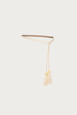 Tassel Rope Belt (Cream) | SAME