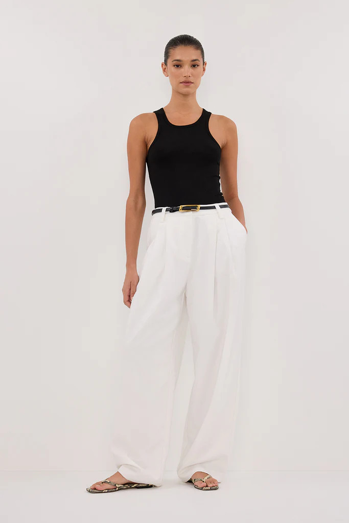NINA BLACK RACER KNIT TANK | DISSH