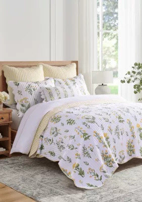 Levtex Home Daffodil Quilt Set, Yellow, Full/Queen | Belk