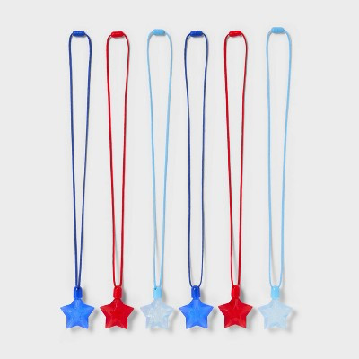 6ct 4th of July USA Star Bubble Necklace Favor - Spritz™ | Target
