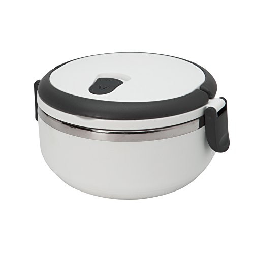 Kitchen Details Stainless Steel 1 Tier White Twist Open Lunch Box Container Thermos, Good for Soup a | Amazon (US)