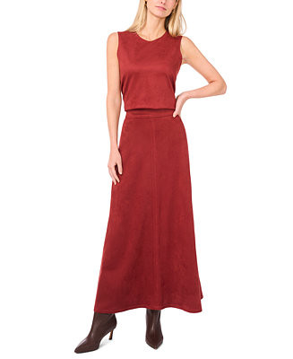 Women's Faux-Suede A-Line Maxi Skirt | Macy's