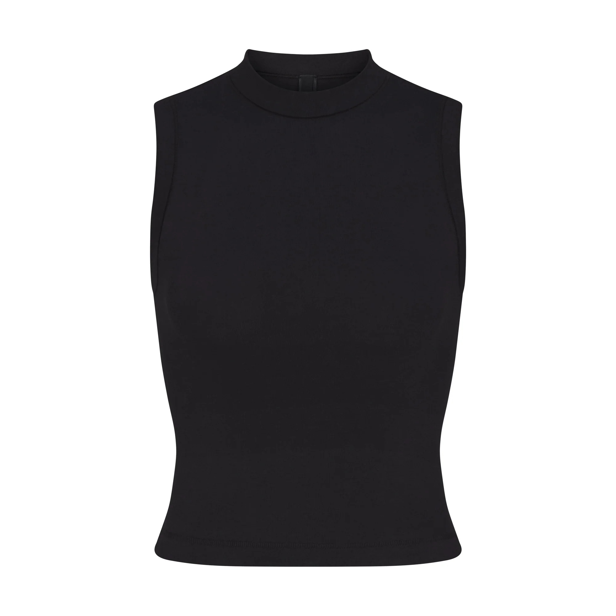 COTTON JERSEY MOCK NECK TANK | SOOT | SKIMS (US)