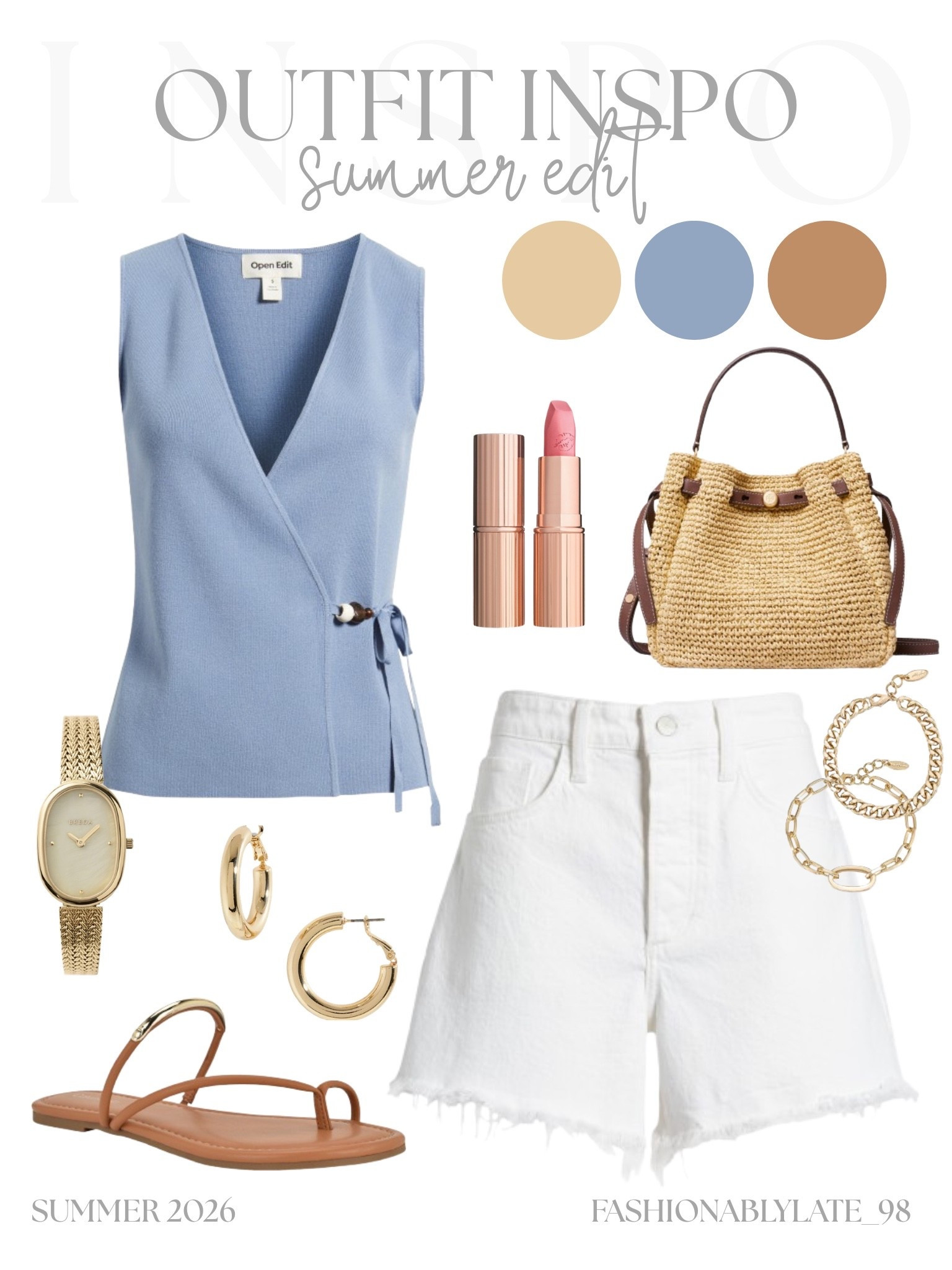 my favorite color combo for summer! the cutest outfit to wear to grab coffee, brunch or shopping with the girls!

#LTKSeasonal #LTKootd