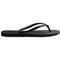 Havaianas Slim Sparkle Flip Flop - Black | Very (UK)