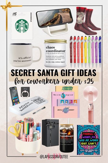 Spread office cheer without breaking the bank! Elevate the cubicle vibes with Secret Santa treasures under $25. From quirky desk accessories to cute must haves, these budget-friendly delights will turn your coworker's workspace into a festive haven. Unwrap the joy of giving without a dent in your wallet!

#LTKGiftGuide #LTKHoliday #LTKSeasonal