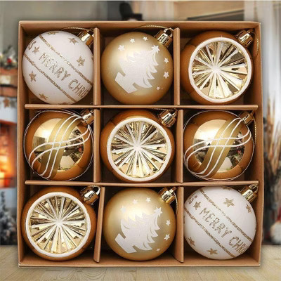 9pc Elegant Gold and Glitter Christmas Ornament Set| OrnamentallyYou | Target
