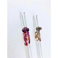 Wide Cthulhu Glass Straw - Boba Straws | Reusable Glass Straw Unique Gifts | Etsy (US)