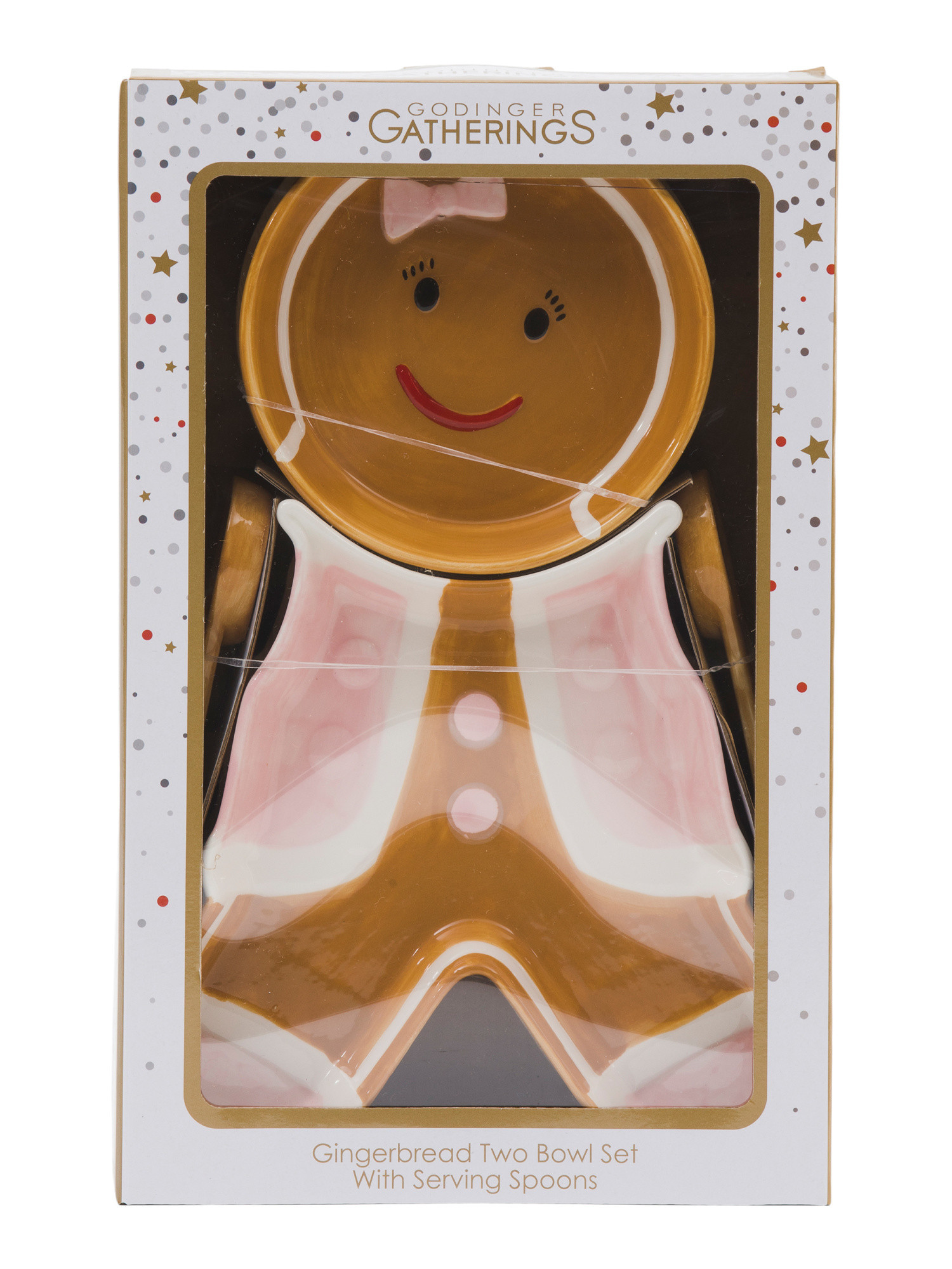 Gingerman Bowl And Servers Set | TJ Maxx