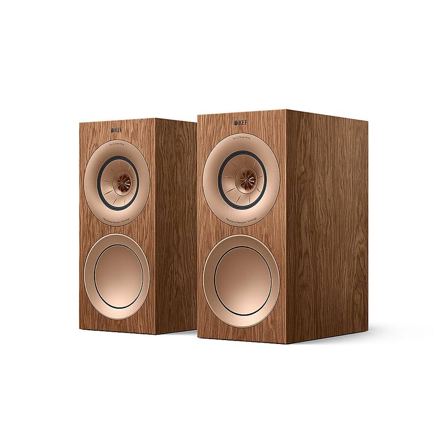 KEF - R3 Meta Bookshelf Loudspeaker (Pair) - Walnut | Best Buy U.S.