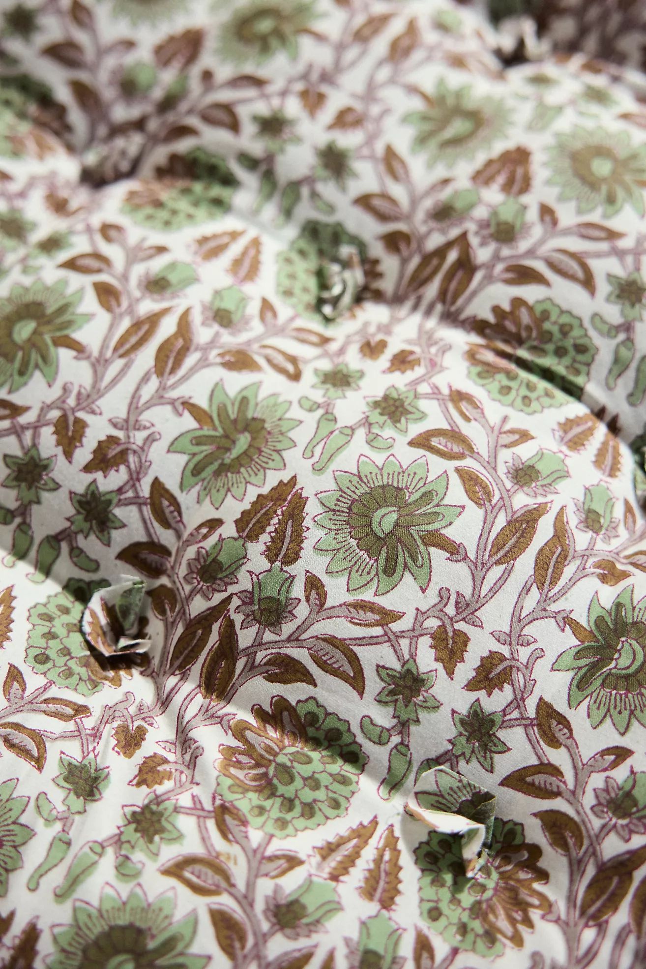 Tufted Cotton Floor Cushion, Garden Floral | Terrain