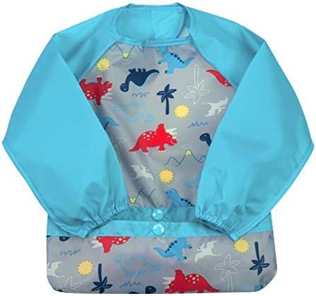 green sprouts Easy-wear Long Sleeve Bib | Waterproof Protection | Flipped Pocket, Soft Material, ... | Amazon (US)