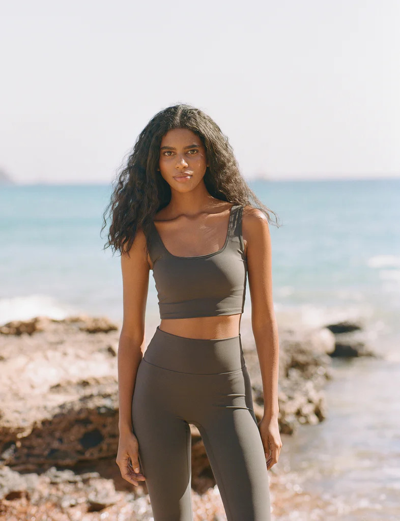 Ultimate Square Neck Bra - Graphite Grey | Adanola UK