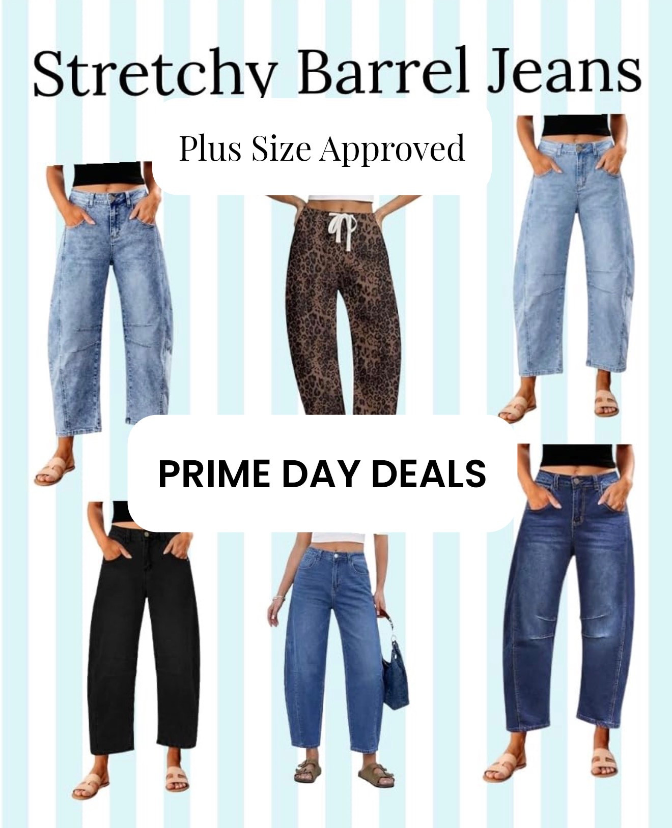 PRIME DAY SALE!! 🚨🚨 stretchy barrel jeans that come in so many patterns and washes! I’m loving these as a plus size girlie! I wear the size xxl and normally a 20 in jeans!

#LTKPlusSize #LTKSaleAlert #LTKTall