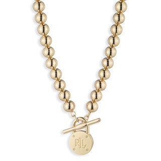 Lauren Ralph Lauren Gold Padlock Logo Necklace | Flannels UK