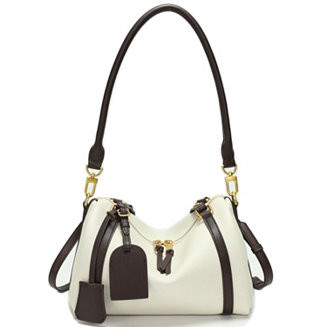 Women's Elara Pebbled Leather Satchel Boston Dome Bag Top Handle Shoulder Crossbody Handbag | Macy's
