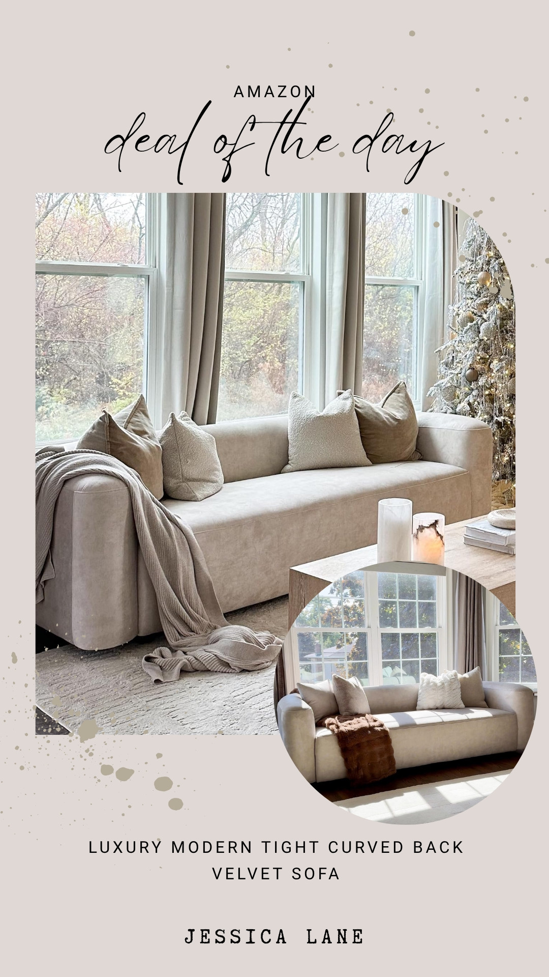 Upgrade your living space with this luxury modern velvet sofa featuring a stylish curved back. It combines comfort with a chic, high-end aesthetic.
#livingroomgoals #velvetsofa #amazonhome #homedecor 

 #LTKHome #LTKSaleAlert