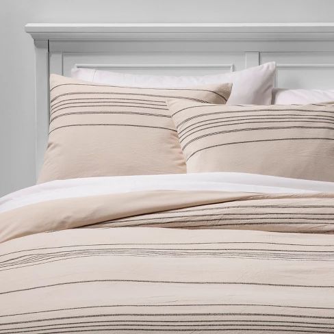 Woven Stripe Duvet Cover Set Cream - Project 62™ + Nate Berkus™ | Target