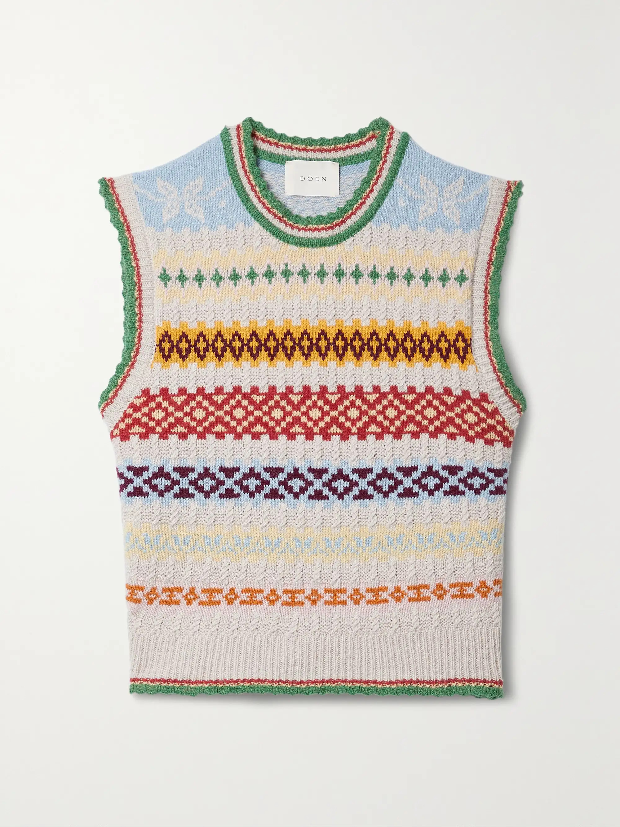 Aniene Fair Isle recycled cashmere and wool-blend vest | NET-A-PORTER (UK & EU)