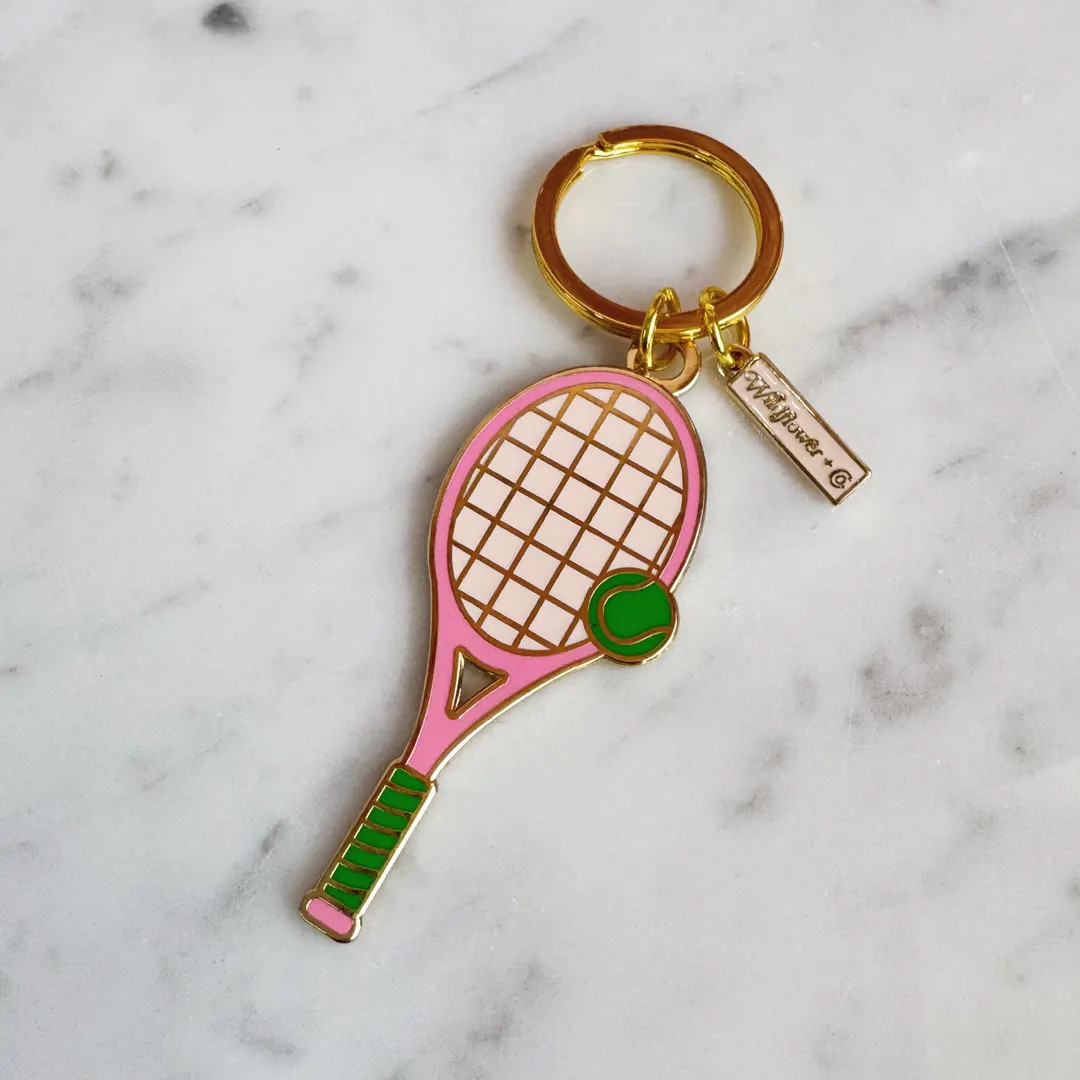 Tennis Racket Enamel Keychain - Hard Enamel Keychains - Preppy - Trendy - Sporty - Tennis - Cute ... | Etsy (US)