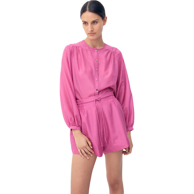 Women's Juliet Shirt, Fuschia | Maisonette
