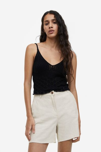 Linen-blend shorts | H&M (UK, MY, IN, SG, PH, TW, HK)