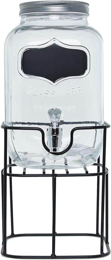 Circleware Mini Yorkshire Sun Tea Mason Jar Beverage Dispenser with Stand and Chalkboard Fun Part... | Amazon (US)