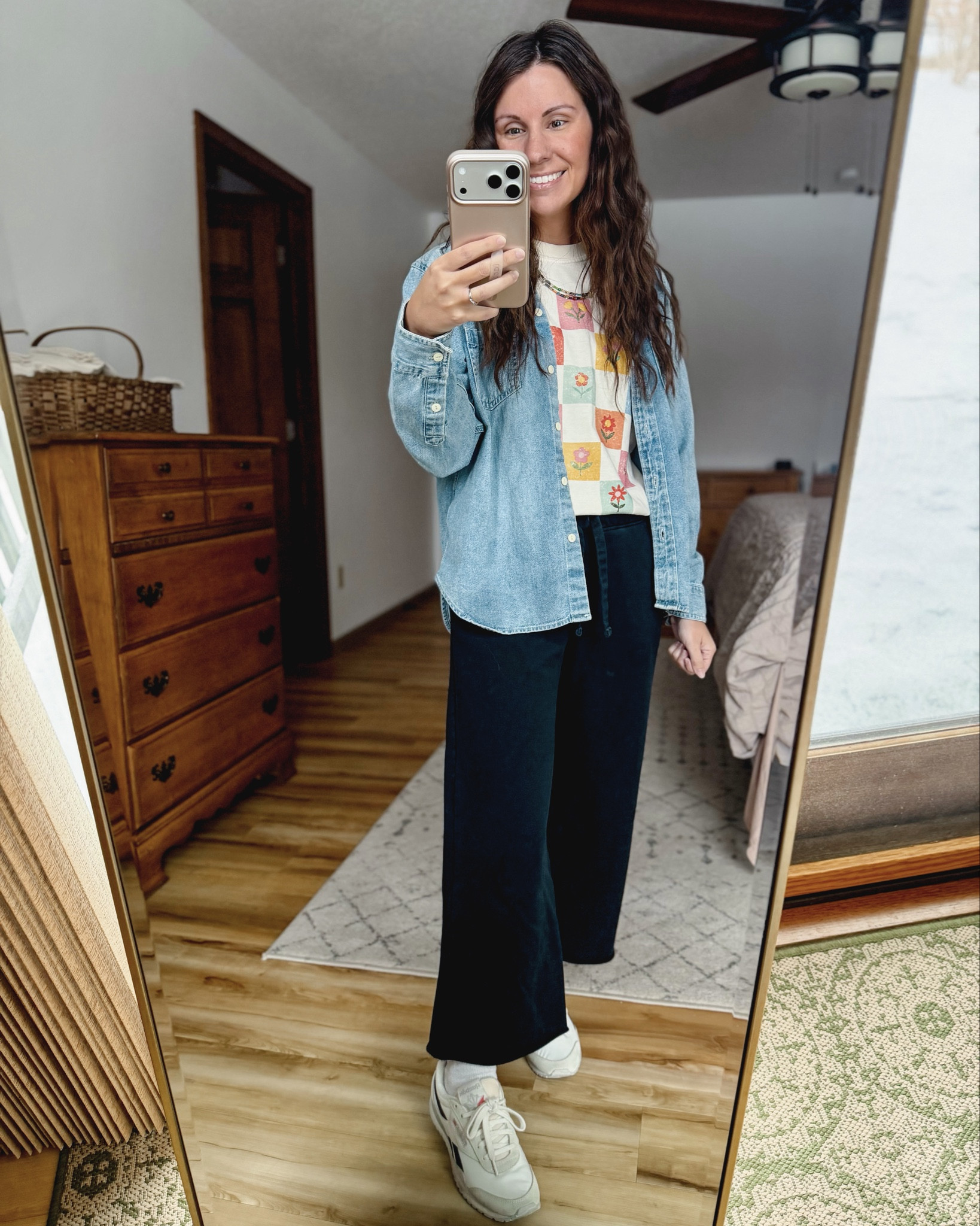 wearing small in my tee (100% cotton!) xs in my pants (also 100% cotton!) and my denim shirt is older so linked similar. My sneakers are size 6.5. 



#LTKootd #LTKPetite #LTKdayinmylife