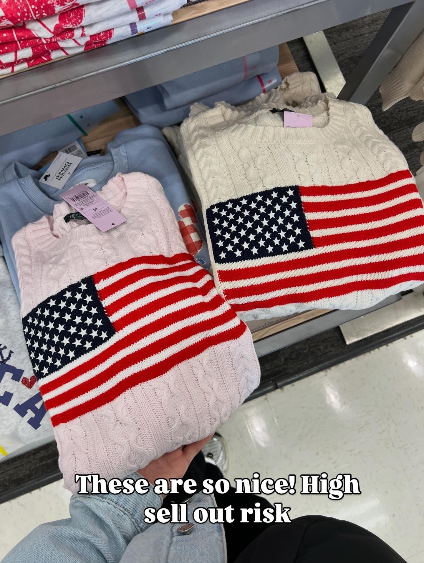 USA flag sweaters at Target! These are nice! 

// Red white blue Memorial Day July 4th Labor Day patriotic style outfits idea