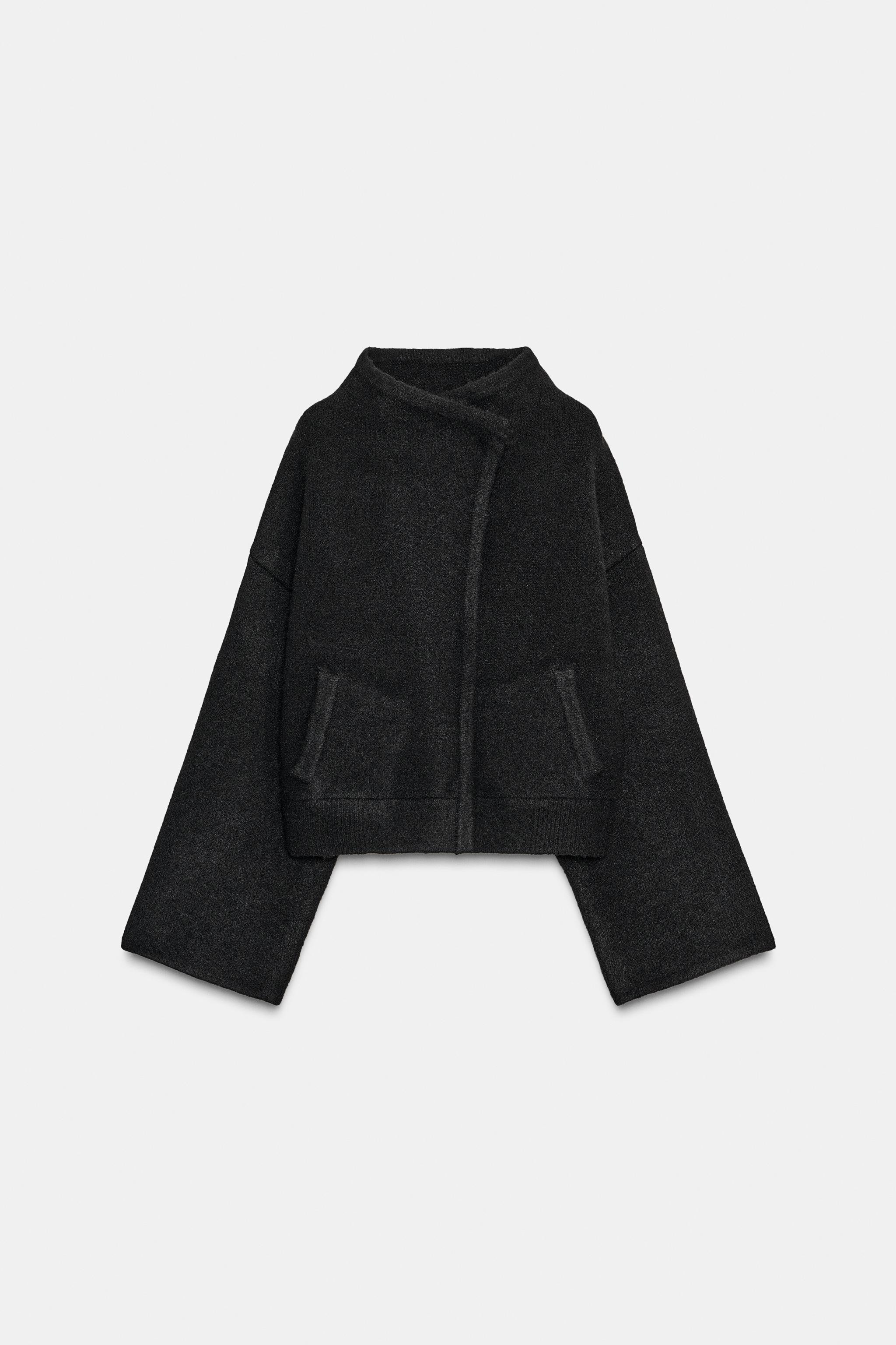 KNIT WRAP BOMBER JACKET | Zara US