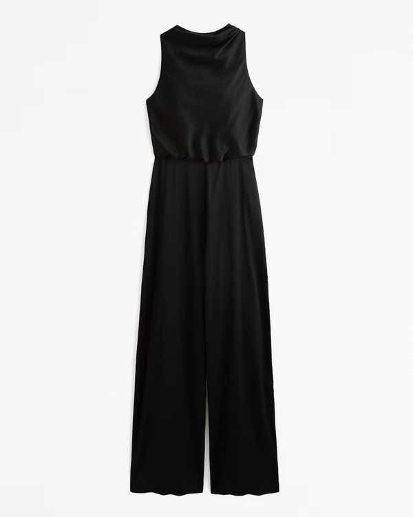 Women's High-Neck Draped Jumpsuit | Women's Dresses & Jumpsuits | Abercrombie.com | Abercrombie & Fitch (US)