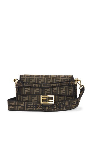 FWRD Renew Fendi Zucca Baguette Shoulder Bag in Brown. | Revolve Clothing (Global)