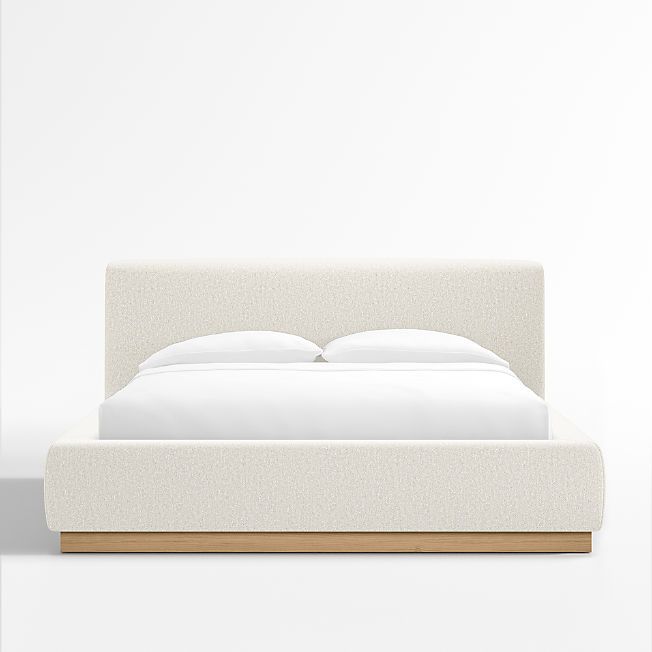 Gather Ivory Upholstered Queen Bed + Reviews | Crate & Barrel | Crate & Barrel